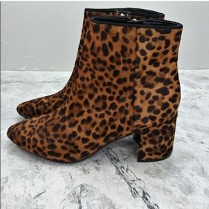 Marc Fisher Calf Hair Leopard Print Booties